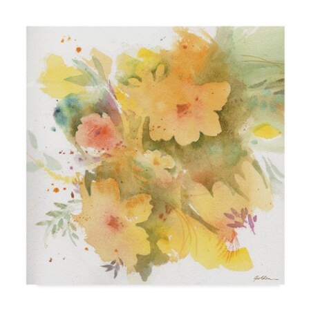 Sheila Golden 'Yellow Wildflowers Square' Canvas Art,14x14